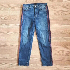 EUC Hudson Custom Zoeey High-Rise Ankle Stripe Jeans, Size 26